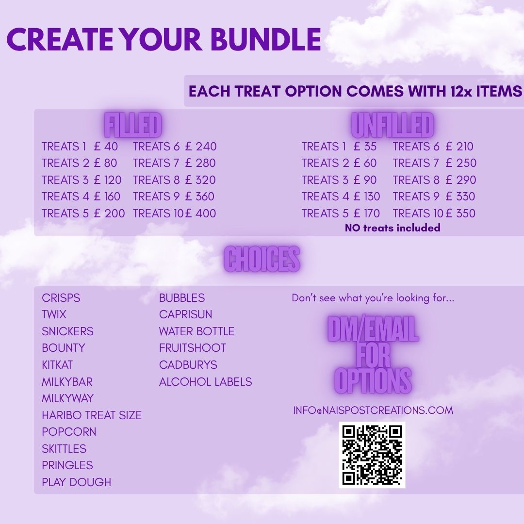 Build Your Party Exprience - Favours